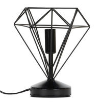 TISCHLAMPE ACOS, Schwarz - Schwarz, Metall (22/22/24cm) - KONSIMO®