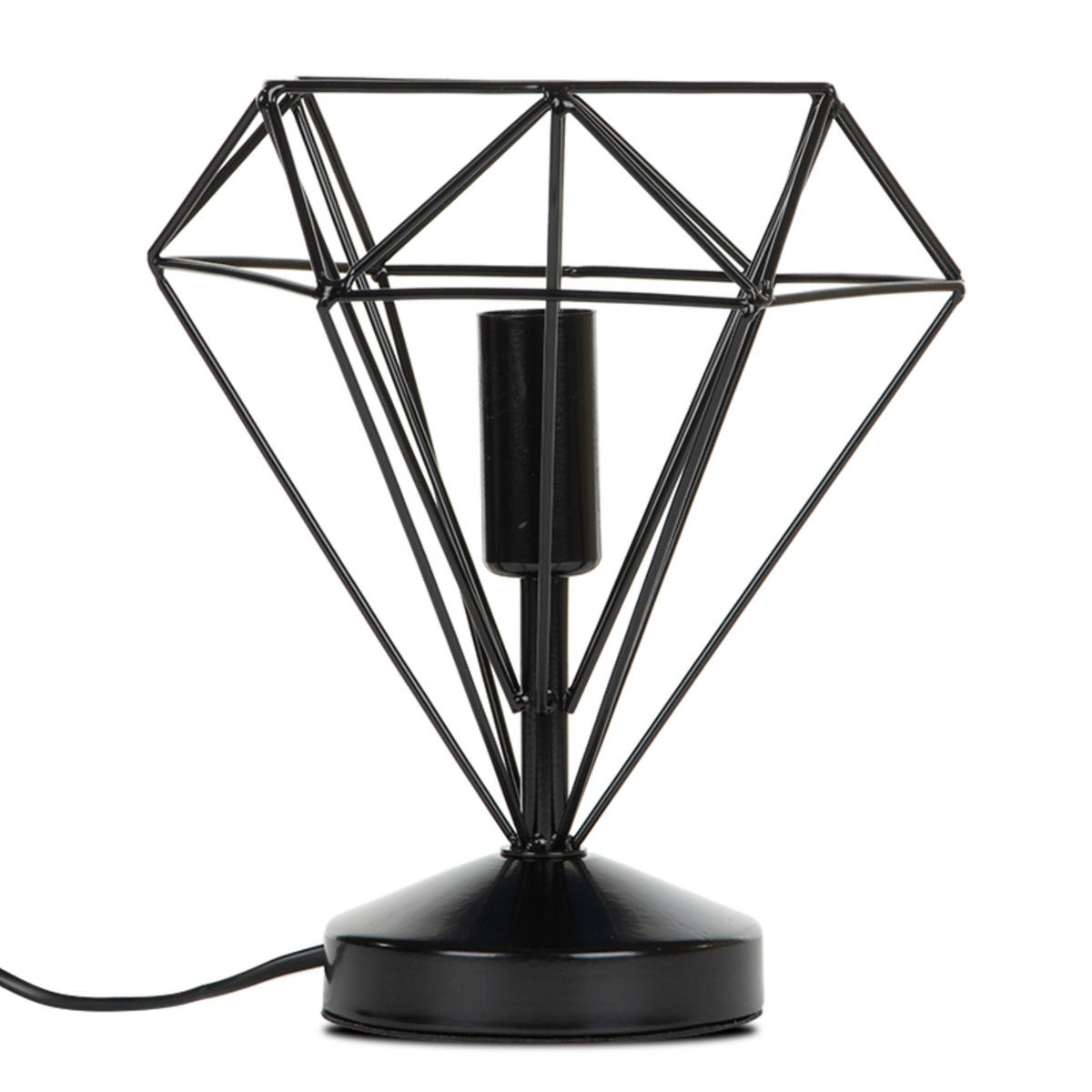 TISCHLAMPE ACOS, Schwarz - Schwarz, Metall (22/22/24cm) - KONSIMO®