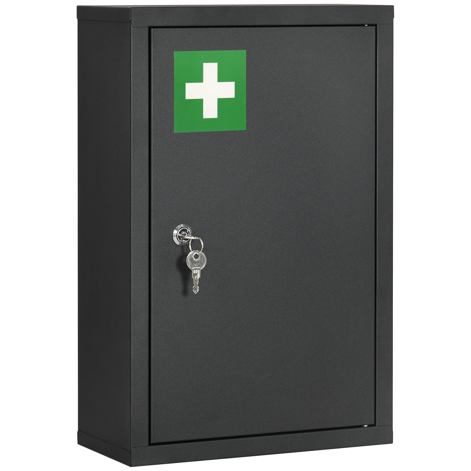 MEDIZINSCHRANK Schwarz 1 Stück - Schwarz, Naturmaterialien (30/46/14cm) - GiPP