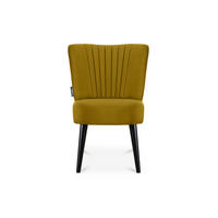 COCKTAILSESSEL DUCO auf hohen Beinen, Gelb/Schwarz - Gelb/Schwarz, Holz/Textil (63/89/65cm) - KONSIMO®
