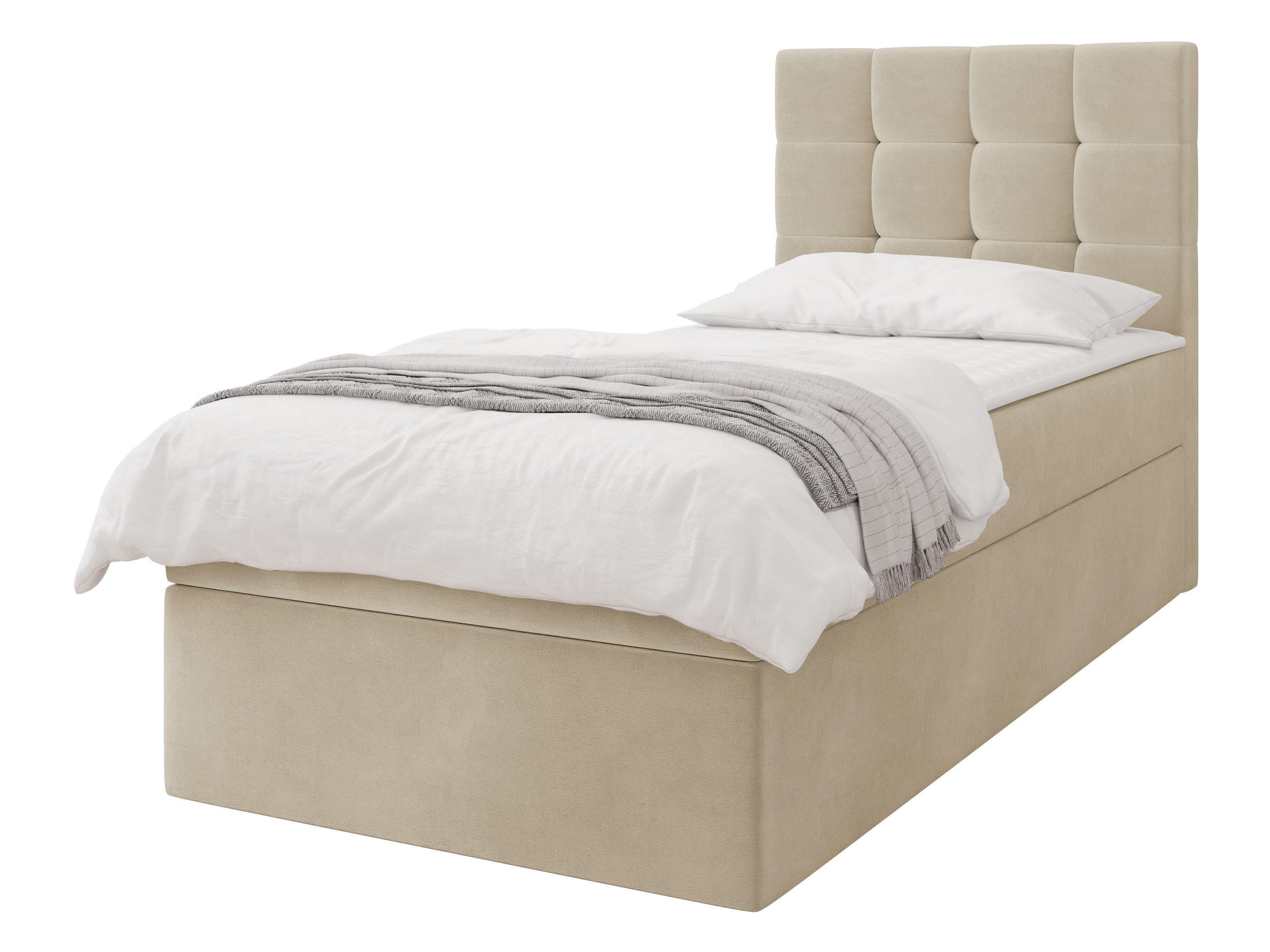 BOXBETT Luanda Single - Schwarz/Naturfarben, Holz/Kunststoff (80/200cm) - MIRJAN24