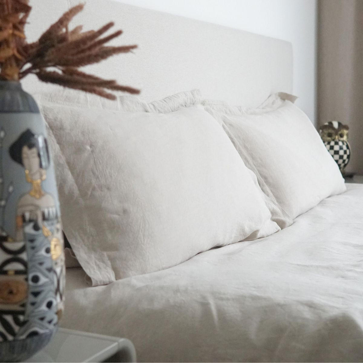 KISSENBEZUG Gewaschenem Leinen “MILAN” - Beige, Textil (45/60cm) - SOWL