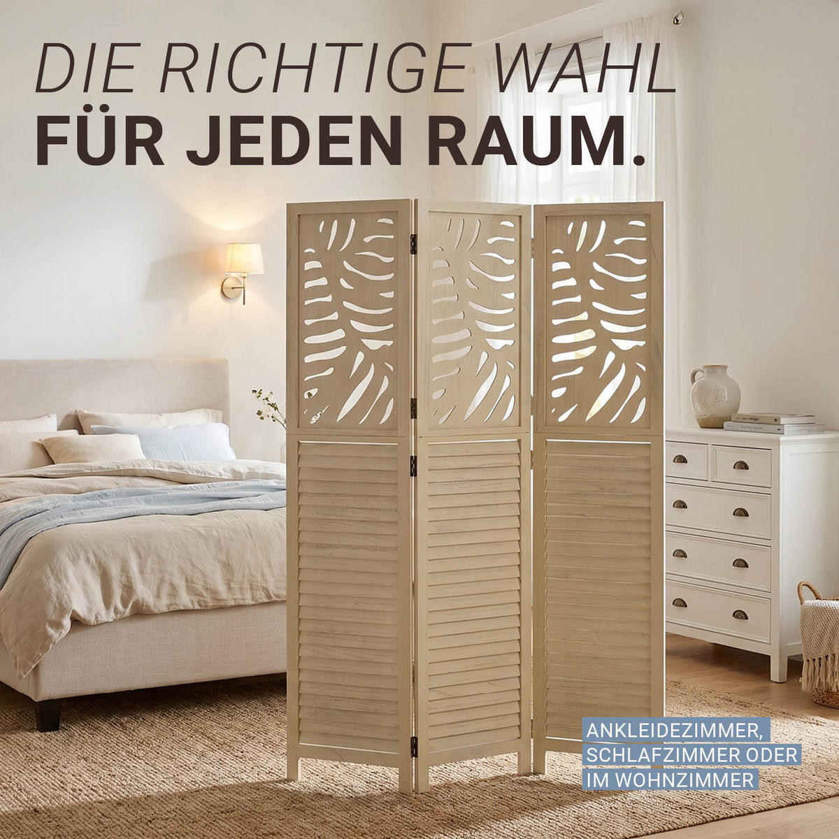 PARAVENT 120/170 cm Beige - Beige, Holz (120/170/2cm) - Homestyle4u