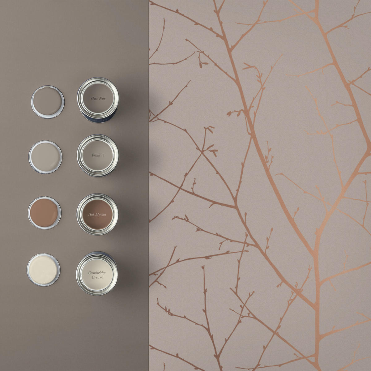 VLIESTAPETE Boreas - Taupe, Papier/Kunststoff (53/1000cm) - Graham & Brown