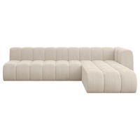 ECKSOFA modulares Sofa Darnel-L2 - 296x177x70 cm Beige - Beige, Holzwerkstoff/Textil (296/177cm) - ALTDECOR