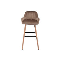 BARHOCKER - 47 cm x 52 cm - samt - beige Eleana - Beige, Textil (47/98/52cm) - Vente-Unique