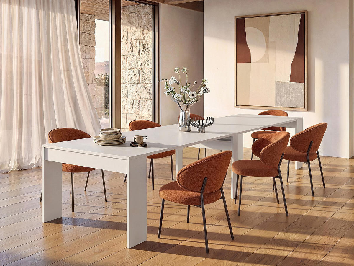 KONSOLENTISCH - Holz, Platte - Weiß - - Weiß, Holz (90/50/75cm) - Vente-Unique