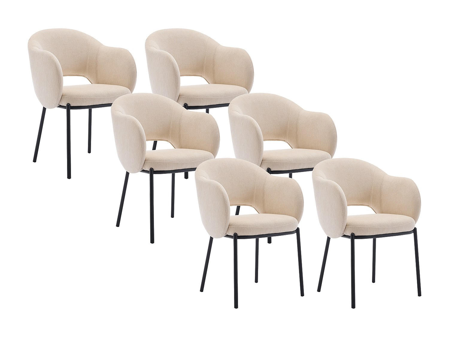 Vente-Unique Stuhl Beige 55x82x56 cm