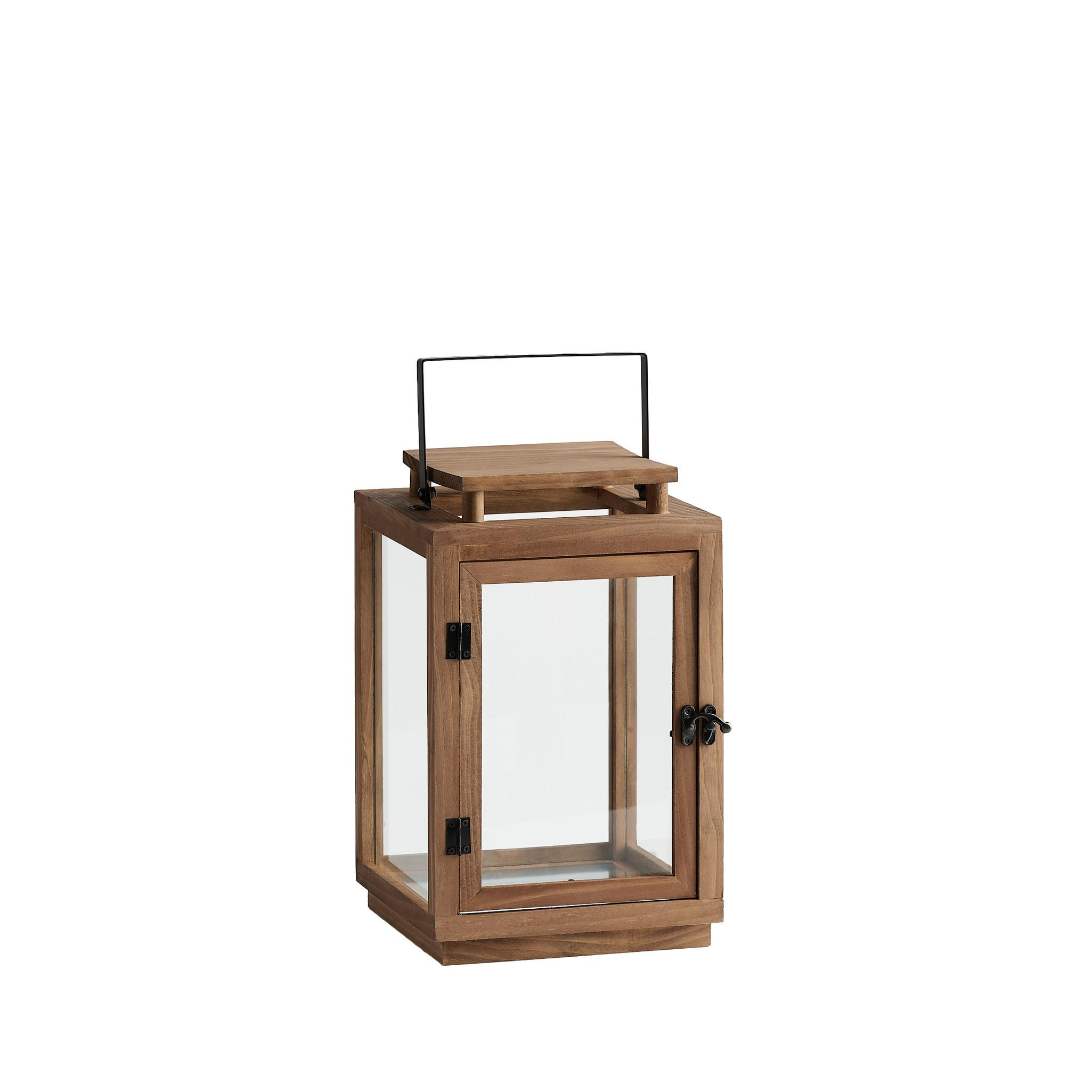 LATERNE Bart - Braun, Holz (20/32/20cm) - home&you