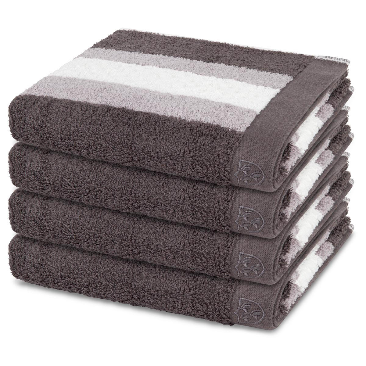 HANDTUCH Harmony 4er-Set - Dunkelgrau, Textil (50/100cm) - Ross