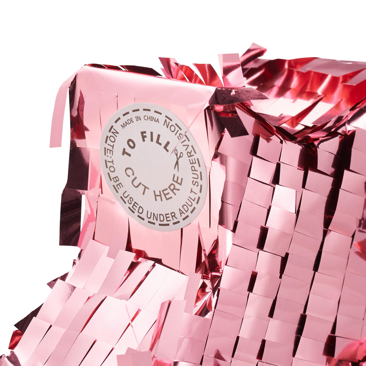 MINI-PINATA - Rosa, Papier/Wellpappe (12/12/4cm) - Relaxdays