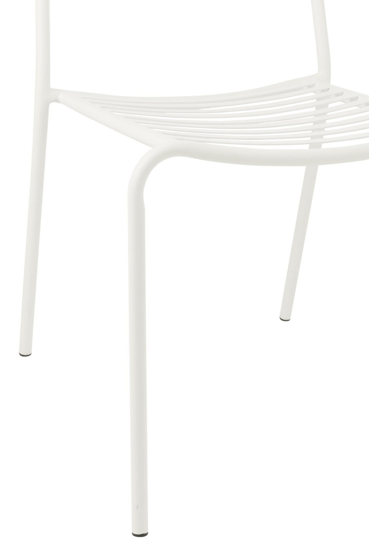 GARTENSTUHL GESTREIFT - Weiß, Metall (56/81/50cm) - J-Line