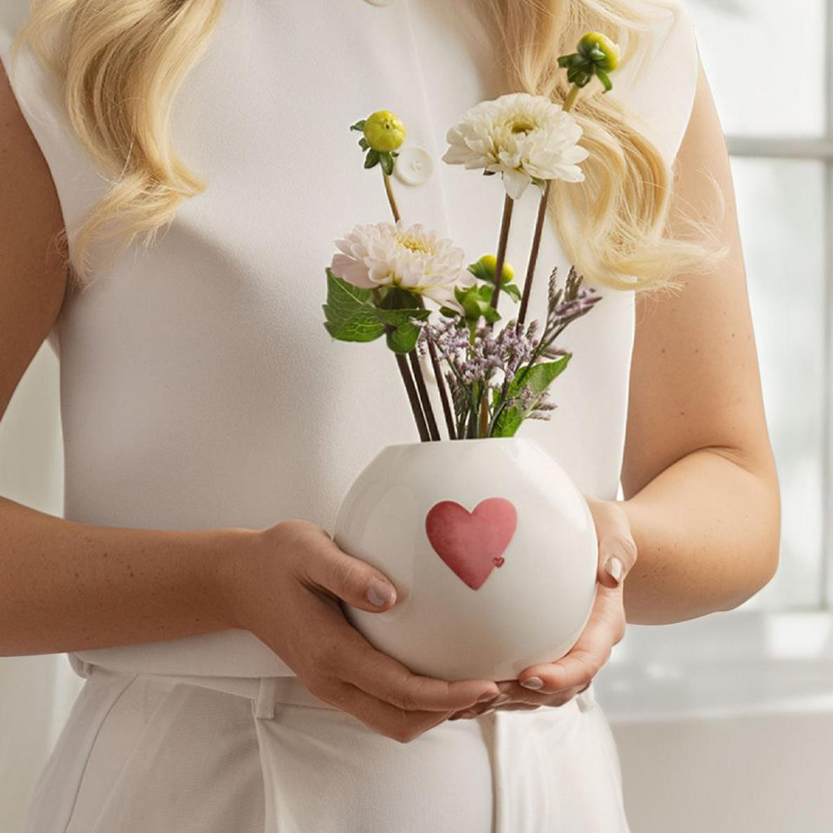 VASE With Love weiß 11,5 cm - Weiß, Keramik (11.5cm) - like.Villeroy & Boch
