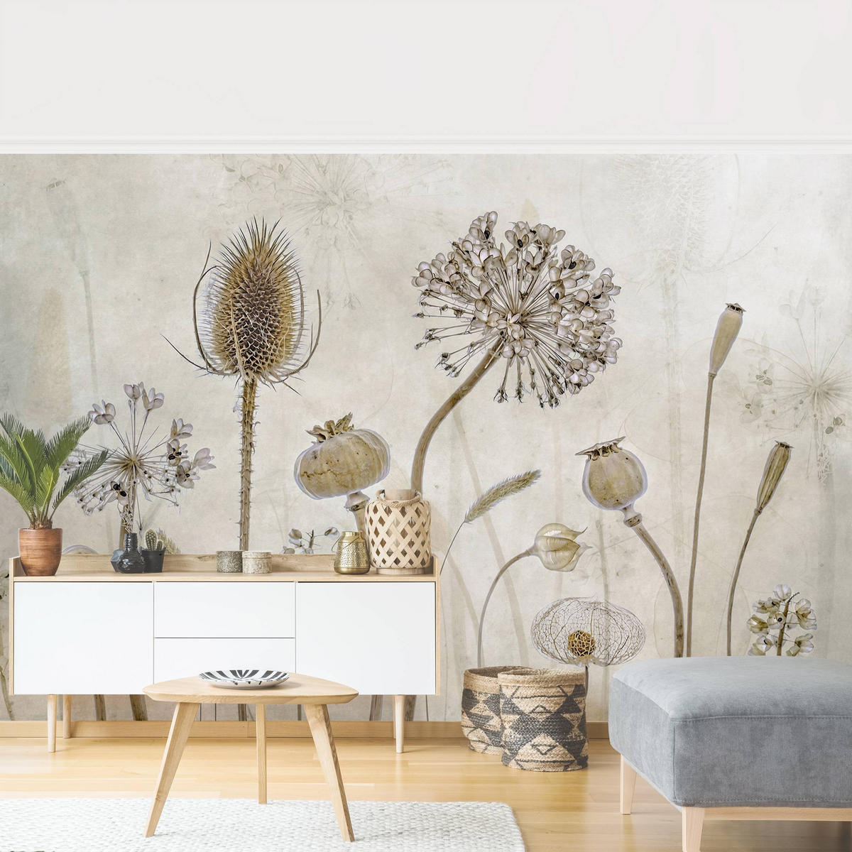 FOTOTAPETE Growing Old 288/190 cm - Eichefarben, Papier (288/190cm) - Bilderwelten