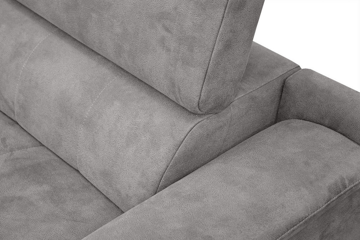 ECKSOFA FIERO 4-Sitzer, hellgrau - Hellgrau/Schwarz, Holzwerkstoff/Textil (158/269cm) - Courtois Laville