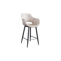 BARHOCKER ZAJA Weiß Microfaser - Weiß, Textil (57/114/59cm) - KAWOLA