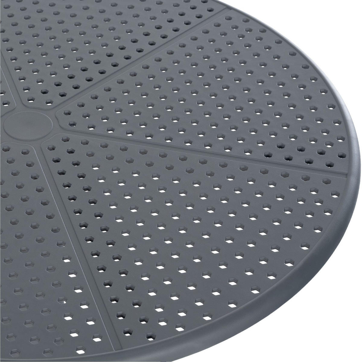 GARTENTISCH rund Kunststoff anthrazit - Anthrazit, Kunststoff (60/60/76cm) - CLP