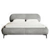 POLSTERBETT Ovalle Grau mit schwarzen Metallbeinen und Bettkasten 140 cm - Schwarz/Grau, Textil/Metall (140/200cm) - Selsey