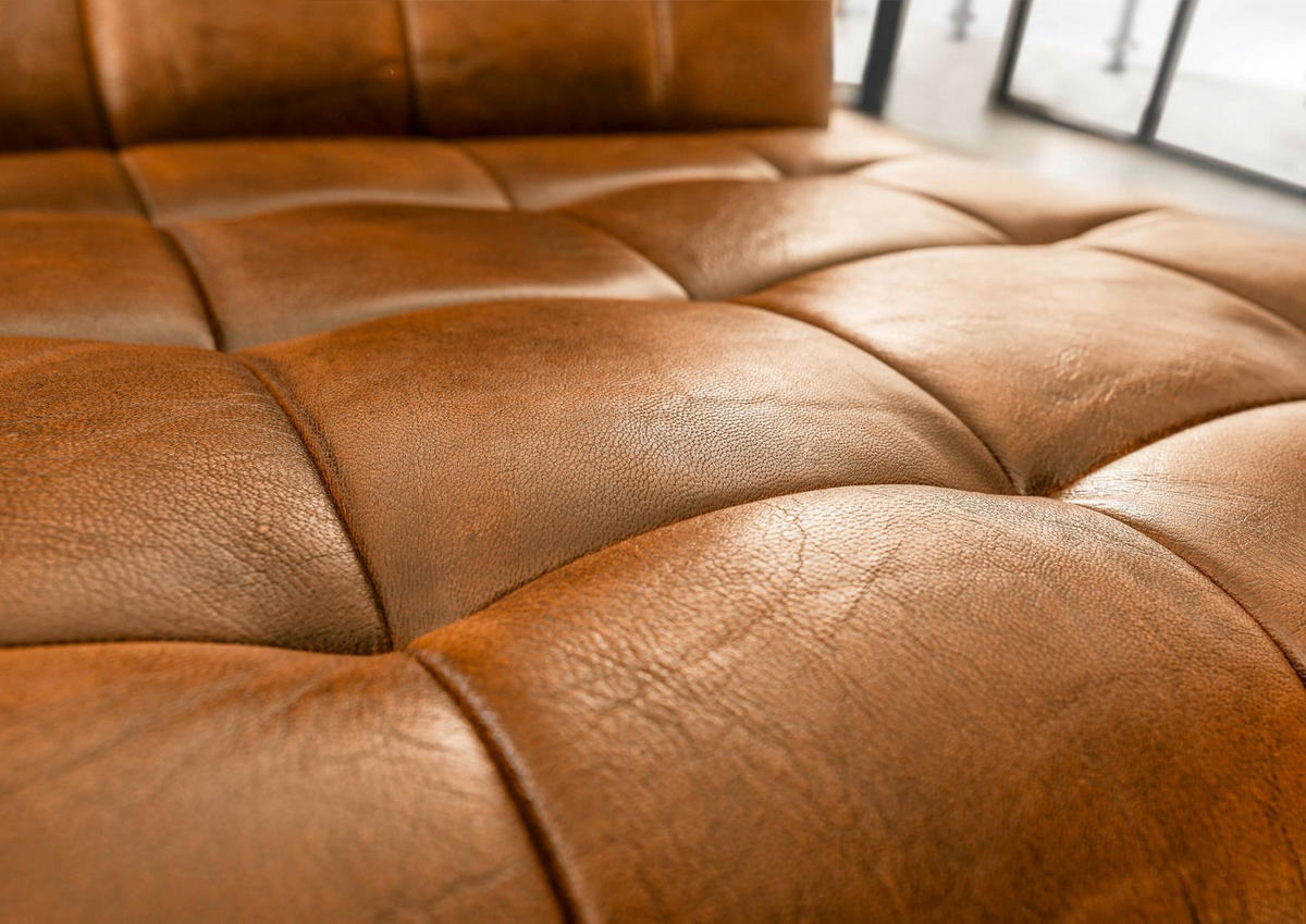 SESSEL Echtleder 64x76x83 cognac IRON LABEL #13 - Braun, Leder (64/83/76cm) - Massivmoebel24