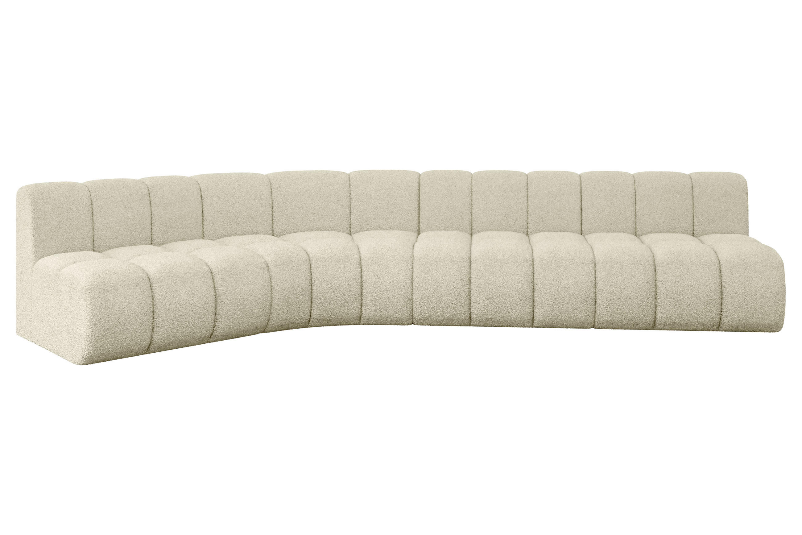 ECKSOFA modulares Sofa Montra-L2 - 381x174x70 cm Beige - Beige, Holzwerkstoff/Textil (381/174cm) - ALTDECOR