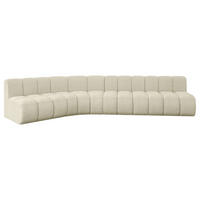 ECKSOFA modulares Sofa Montra-L2 - 381x174x70 cm Beige - Beige, Holzwerkstoff/Textil (381/174cm) - ALTDECOR