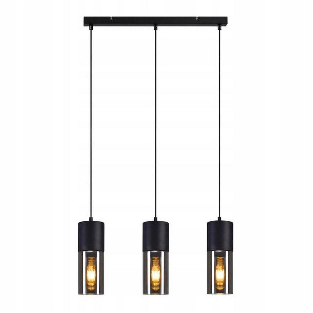 PENDELLEUCHTE Amara 180/54/9 cm - Schwarz, Metall (180/54/9cm) - ZMH