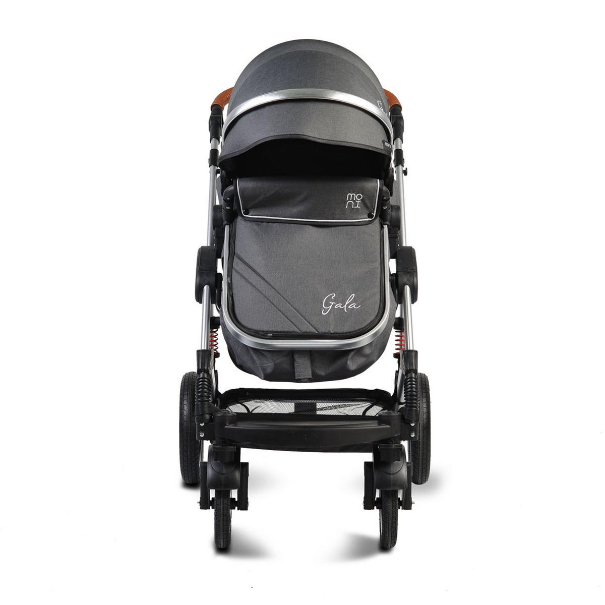 KINDERWAGEN Gala schwarz Tragetasche Sportsitz umbaubar Wickeltasche Sitz umkehrbar - Schwarz, Metall (95/70/110cm) - Moni