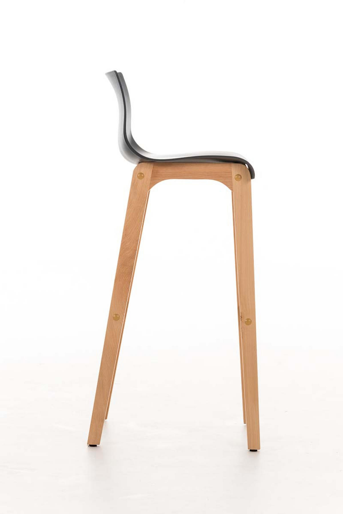 BARHOCKER Holz grau - Eukalyptusholzfarben/Grau, Holz (41/101/46cm) - CLP