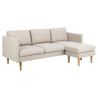 CHAISELONGSOFA, Milly, Beige, Stoff, 201 x 132 x 84 cm - Beige, Textil (201/84/132cm) - ebuy24