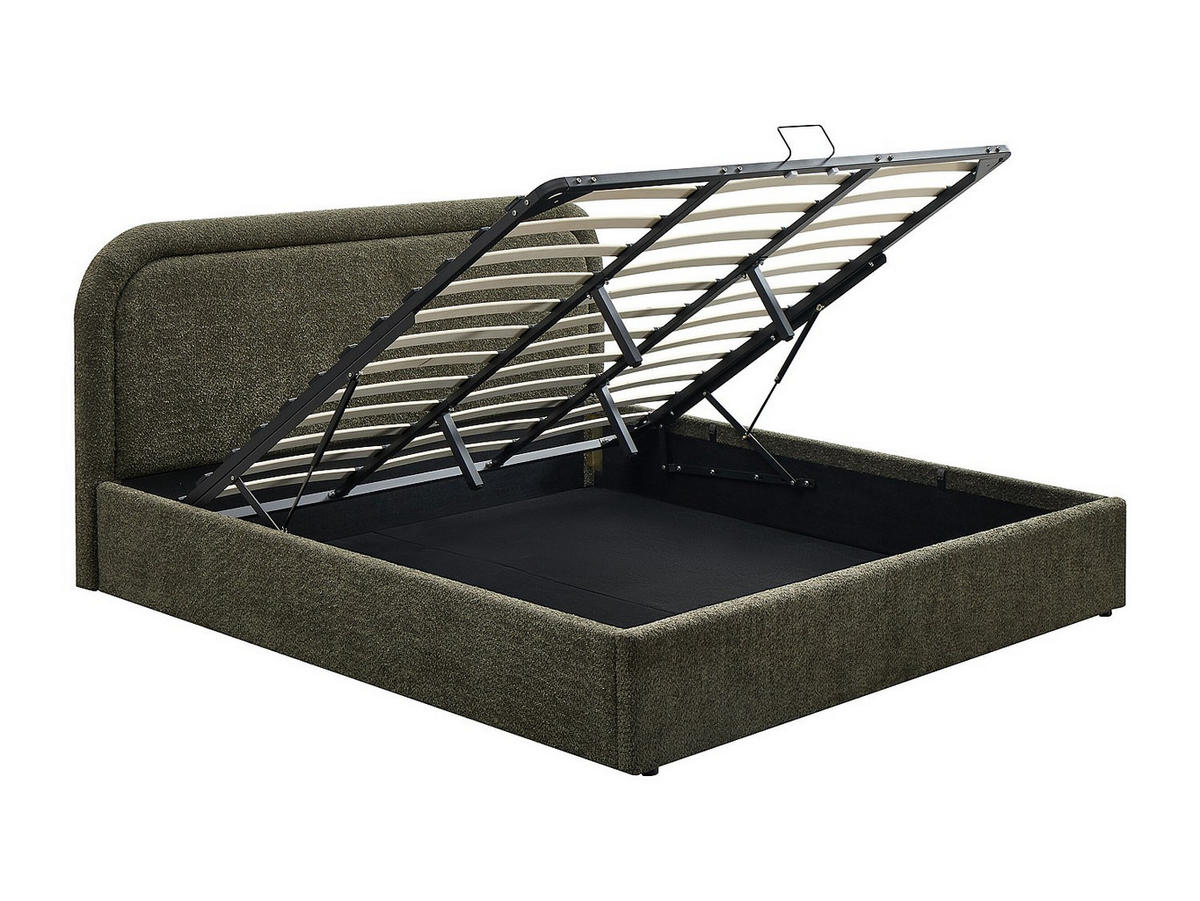 BETT mit Bettkasten - 2 Personen - stoff - grün Fidozia - Grün, Textil (200/200cm) - Vente-Unique