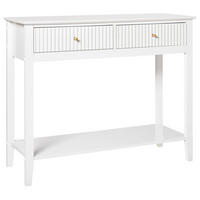 KONSOLENTISCH Weiß Assisi - Weiß, Holzwerkstoff (35/100/80cm) - Beliani