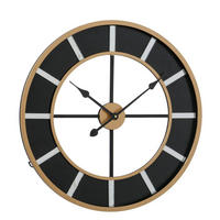 LOFT-UHR Colorado Ø 60 cm - Schwarz, Holzwerkstoff (60/60/1cm) - Boltze Home