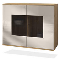 KOMMODE Grömitz Sandgrau Hochglanz - Sandfarben, Holzwerkstoff (92.5/73.5/35cm) - Vladon