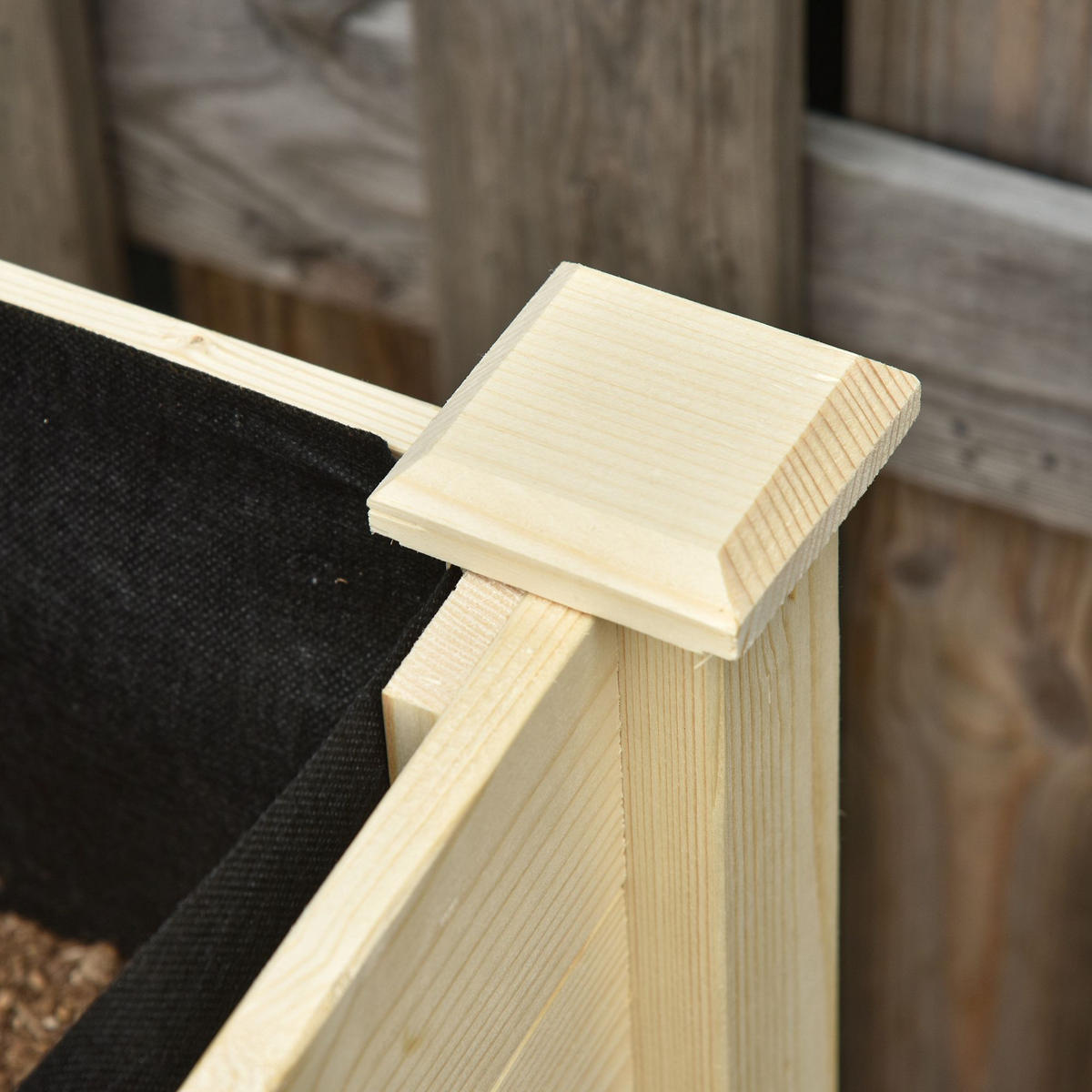HOCHBEET DE-15967 mit integrierter Bewässerung Naturholz - Naturfarben, Holzwerkstoff (299.72/210.82/139.7cm) - ComfortXL