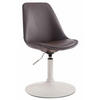 DREHSTUHL Lederlook braun - Weiß/Braun, Textil/Metall (48/76/57cm) - CLP