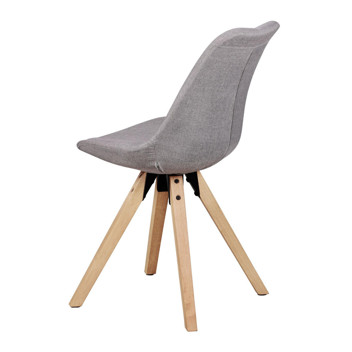 ESSZIMMERSTUHL 2er Set Stoffbezug mit Holzgestell Skandinavisch gepolstert, Grau 49x52x87 cm - Beige/Grau, Holz/Textil (49/87/52cm) - KADIMA DESIGN