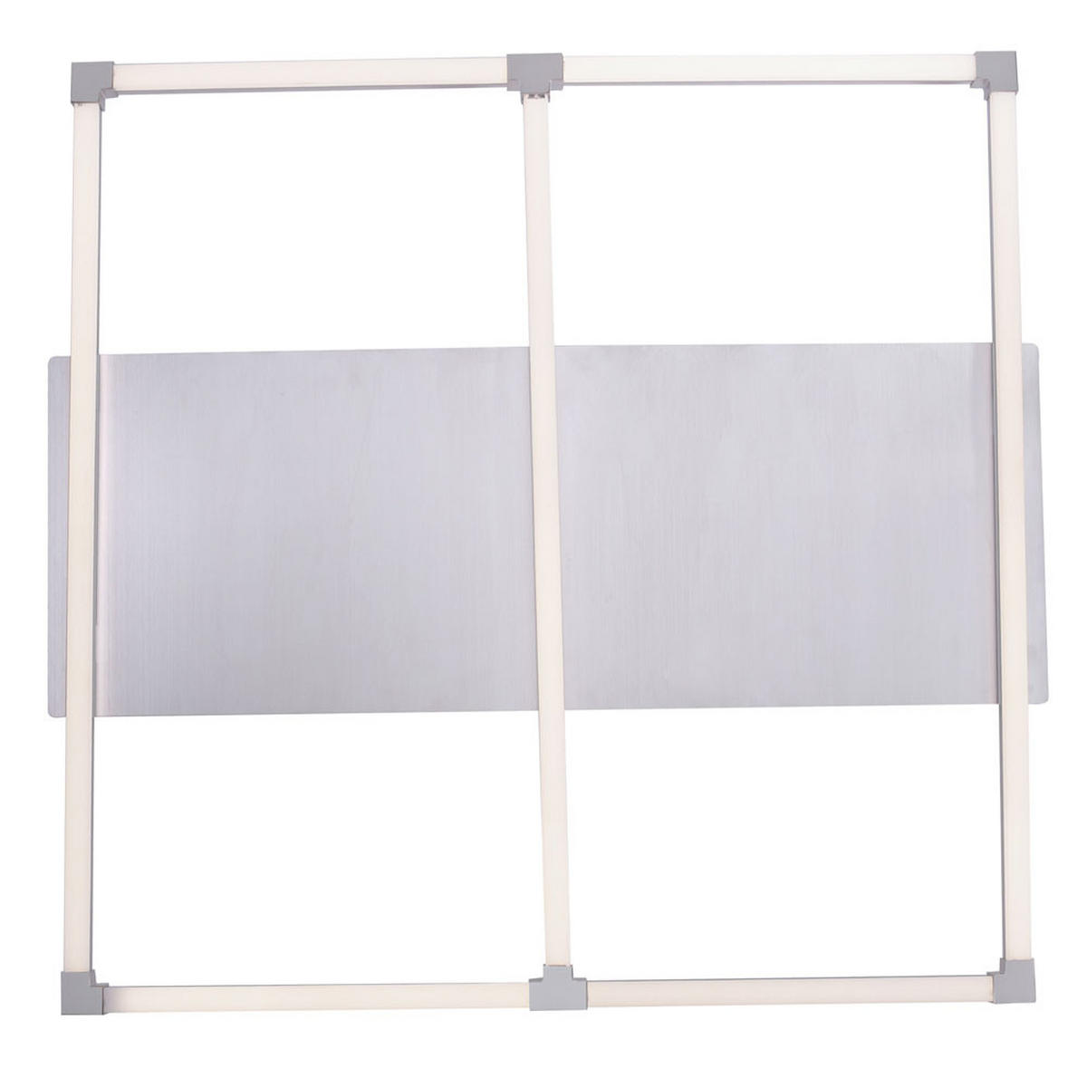 LED DECKENLEUCHTE ANNE Weiß Silber - Weiß, Metall (77.8/74.2/7cm)