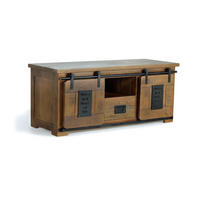 TV-SCHRANK aus Mangoholz und Metall - Braun, Holz (130/55/50cm) - Giner y Colomer