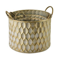 BLUMENTOPF Marina beige 33/33/23 cm Metall - Beige, Metall (33/23/33cm) - Mondex