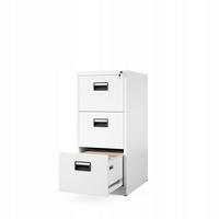 AKTENSCHRANK mit 3 Schubladen SARA V3 - Weiß, Metall (46/102/62cm) - Jan Nowak