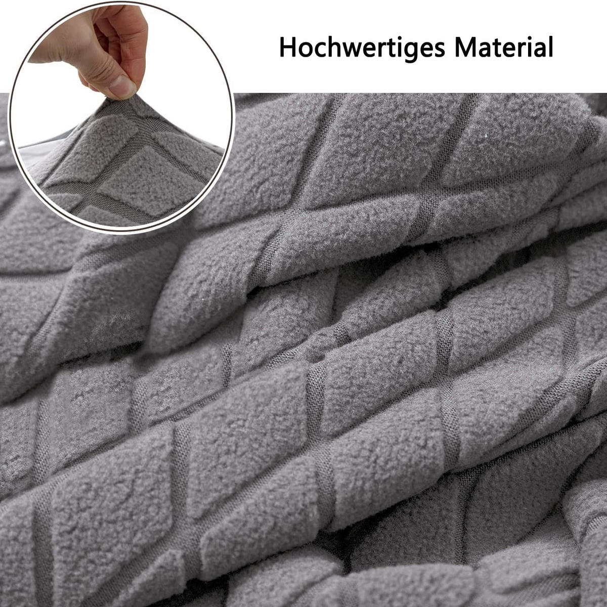 STUHLHUSSE Premium Wasserdicht Stretch Stuhlbezug Dunkelgrau 2 Stück - Dunkelgrau, Textil (45/45cm) - Kaket