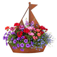 GARTENDEKO - Braun, Metall (43cm) - Relaxdays