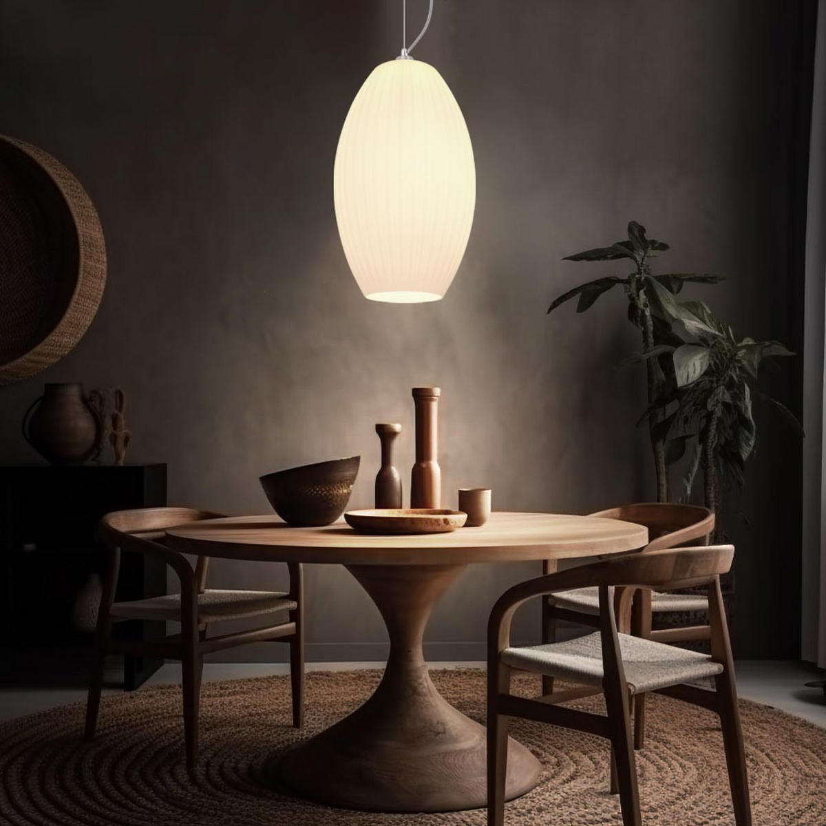 LED HÄNGELEUCHTE Glas Weiß Nickel-matt - Weiß, Glas (28.5/28.5/120cm) - Globo Lighting