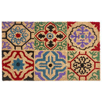 FUSSMATTE Bunt 45/75 cm Kokosfasern Naukati - Multicolor, Textil (45/75cm) - Beliani