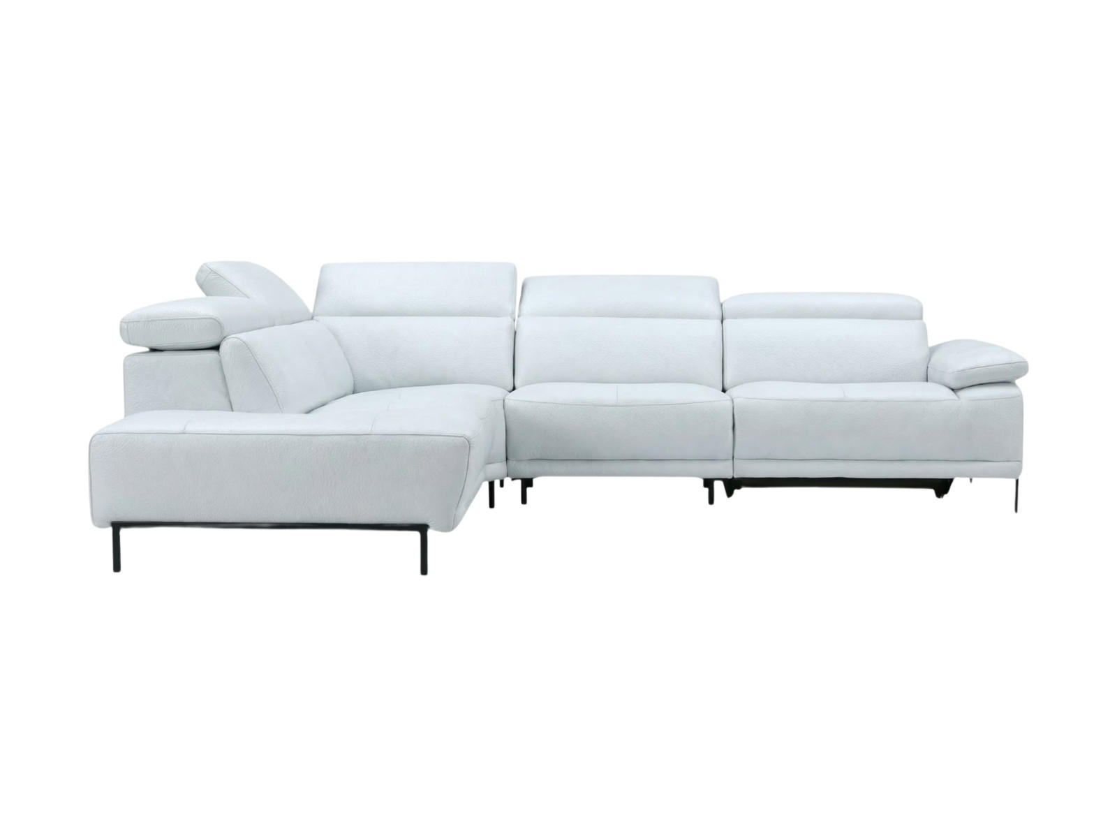ECKSOFA Linus Echtleder Weiß - Weiß, Leder/Metall (220/262cm)