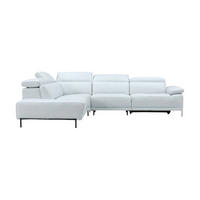 ECKSOFA Linus Echtleder Weiß - Weiß, Leder/Metall (220/262cm)