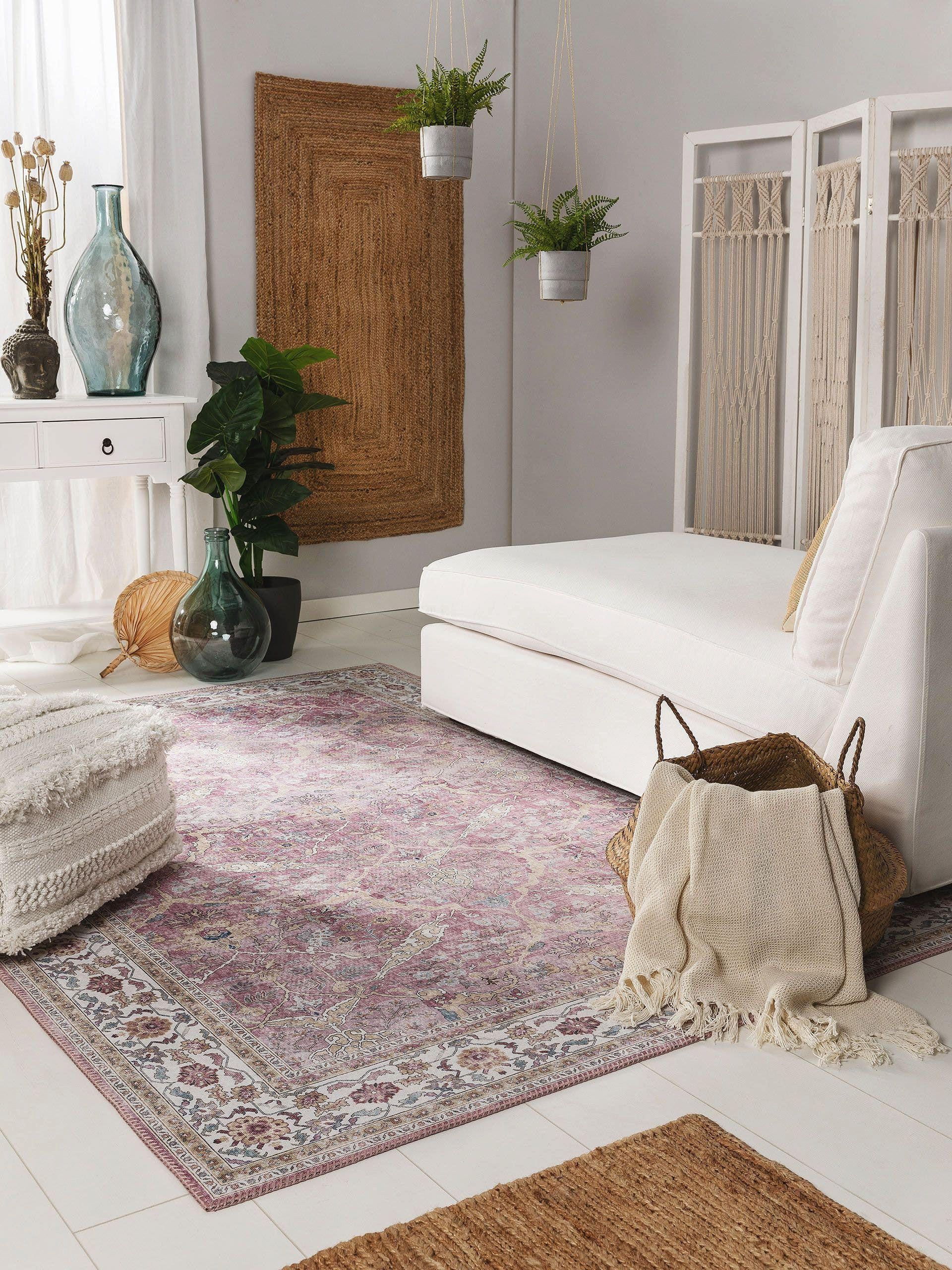 TEPPICH Laury Rosa 200x300 cm - Rosa, Textil (200/300cm) - benuta Pop