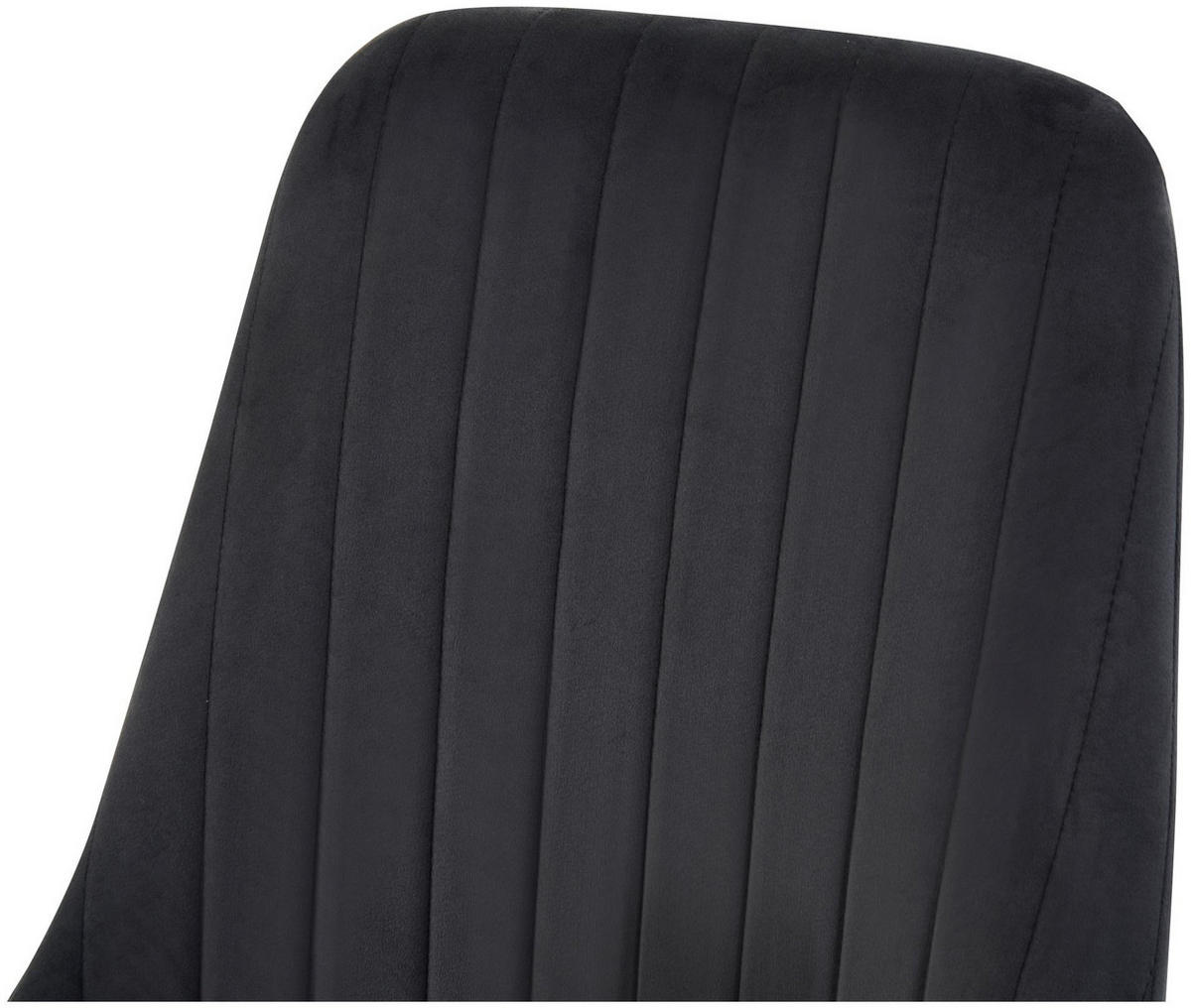 STUHL Claudia anthrazit 2er Set - Anthrazit/Schwarz, Textil/Metall (44/88/58cm) - Xonox