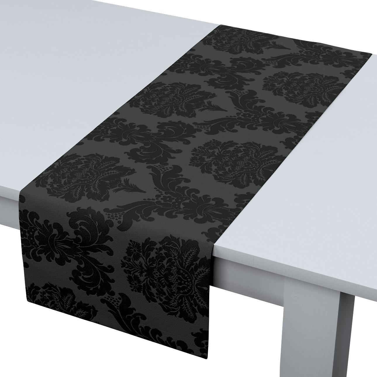 TISCHLÄUFER Damasco, schwarz, 40x130 cm - Schwarz, Textil (40/130cm) - Dekoria