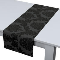 TISCHLÄUFER Damasco, schwarz, 40x130 cm - Schwarz, Textil (40/130cm) - Dekoria